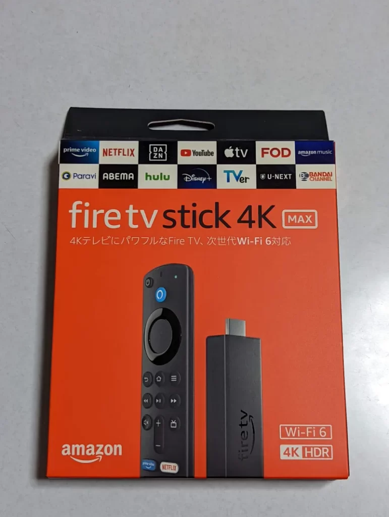 Fire TV Stick 4K MAXのパッケージ